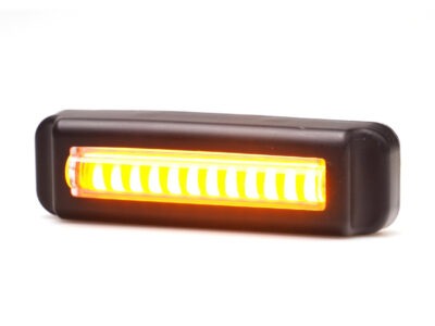 W283 - Gult LED blitzblink med 12 LED´er i sort plast hus. 3 meter kabel. Kan synkroniseres.