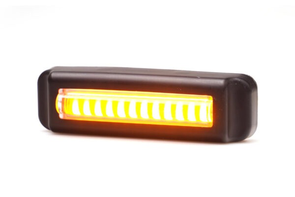 W283 - Gult LED blitzblink med 12 LED´er i sort plast hus. 3 meter kabel. Kan synkroniseres.