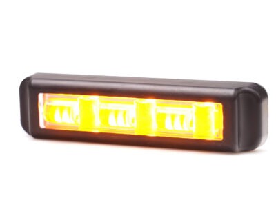 W285 - Gult LED blitzblink med 18 LED´er i sort plast hus. 3 meter kabel. Kan synkroniseres