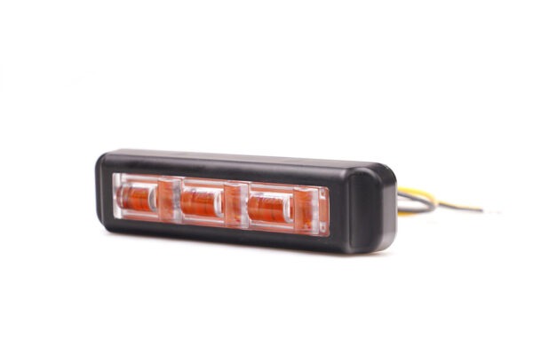 W285 - Gult LED blitzblink med 18 LED´er i sort plast hus. 3 meter kabel. Kan synkroniseres - Billede 2