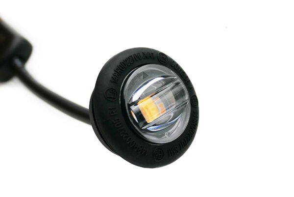 Gul LED blitzblink med gult markeringslys. Rundt hus til indbygning. 3 meter kabel - Billede 4