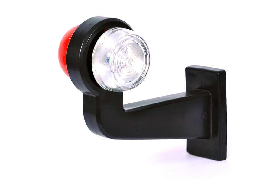 W74.1 - Højre LED slingrelygte med rødt og hvidt / klart glas. ADR godkendt. 5 meter kabel.