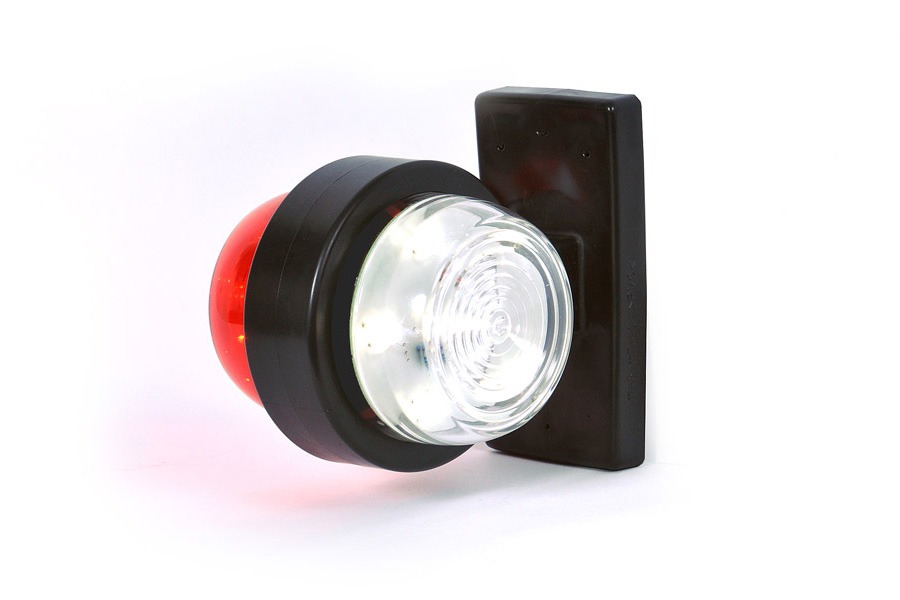 W74.2. - LED slingrelygte med rødt og hvidt / klart glas. ADR godkendt. 5 meter kabel. - Billede 2