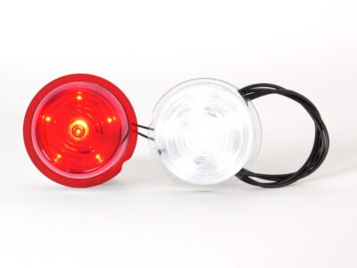 W74.1 i 2 - Rød og hvid / klar indsatse for slingrelygte. 5 meter kabel