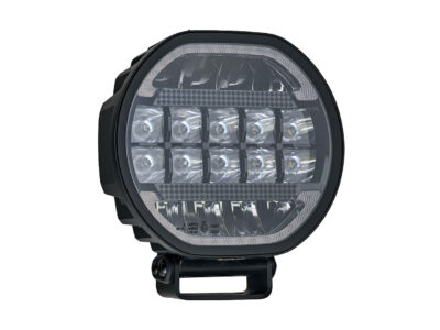 LED 7" fjernlygte med dual positionslys. Sort lygtehus. Ref. 20