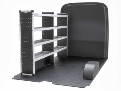 Dobbelt fag med 4 vinkelrette hylder H1549 X B1250 X B1250