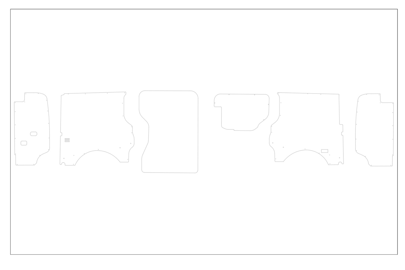 Panelkit / 4mm lysegrå plast / Kia PV5 26- (L2H1) / 1 skydedør / hele felter - Billede 4